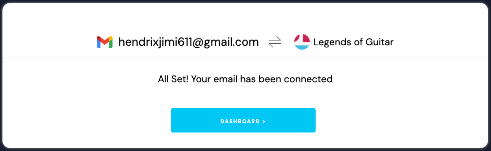 Your email has been connected!